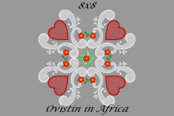 Beautiful Red Floral Heart Quilt Block Review