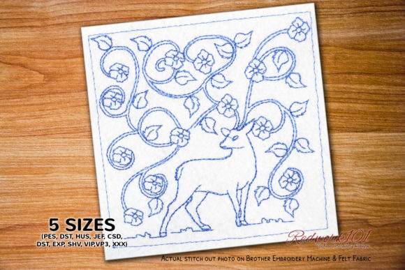 Deer with Abstract Floral Background Review