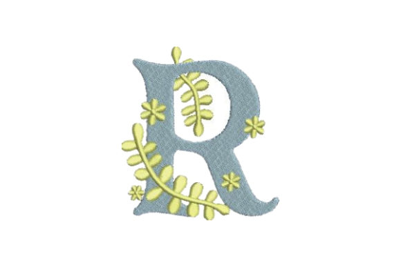 Floral Alphabet R Review for Embroidery Projects