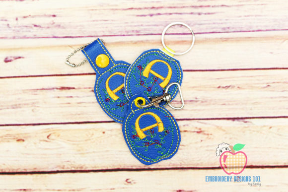 Letter a Floral Design ITH Key Fob Review