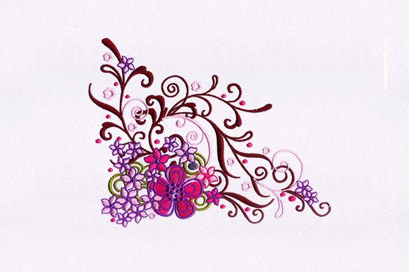 Pink Floral Vines Embroidery Review
